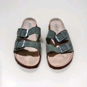 WOODSTOCK Vintage Brand Bert Leather & Corkbed Slides/Sandals Men's Sz 12M